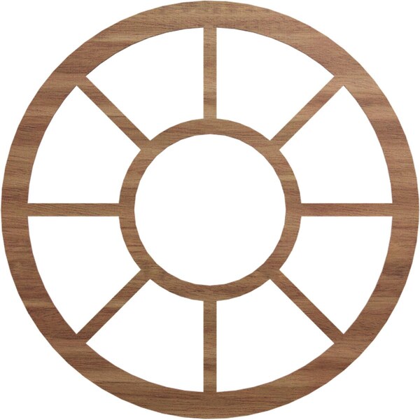 Ekena Millwork Grace Wood Fretwork Pierced Ceiling Medallion, Walnut, 34"OD x 12 3/8"ID x 1/4"T CMWP34X0250GRWA - main